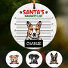 Personalized Santa Naughty List Christmas Ornament OB144 85O53 1