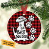 Personalized Best Dog Dad  Ornament OB162 85O53 1