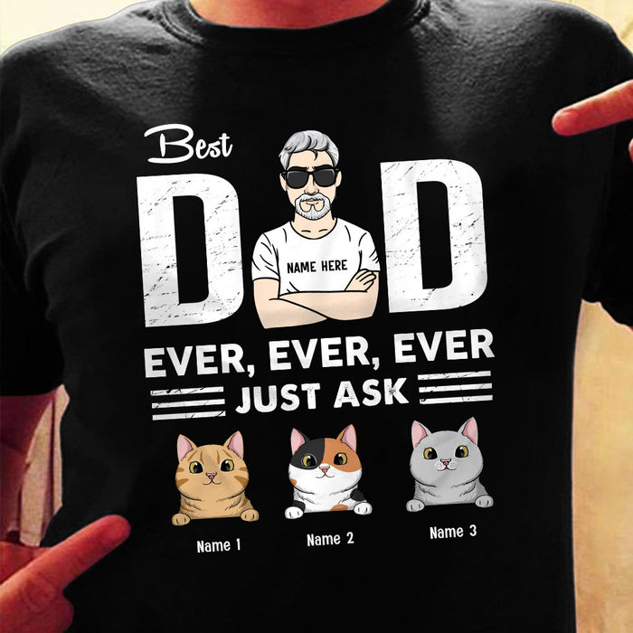 Personalized Cat Dad Grandpa T Shirt MY302 26O58 1