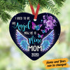 Personalized Butterfly Angel Memorial Mom Dad Heart Ornament NB131 95O60 1