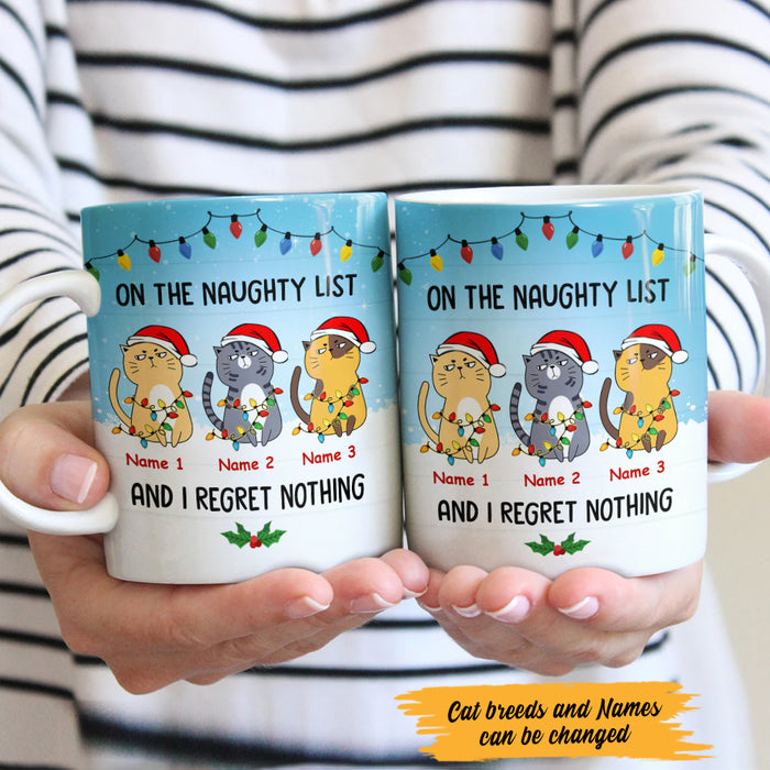 Personalized Cats Regret Nothing Christmas MDF Mug OB291 73O47 1