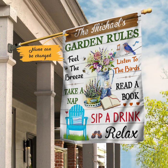 Personalized Garden Rules Gardening Flag AG201 67O47 1