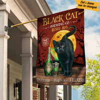 Personalized Black Cat Brewing Company Halloween Flag AG132 81O34 thumb 1