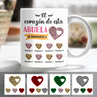 Personalized Mom Grandma Heart Spanish Mamá Abuela Corazón Mug AP1312 95O47 thumb 1