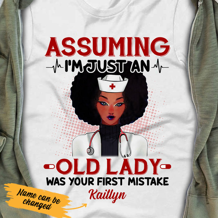 Personalized BWA Nurse Lady White T Shirt AG273 28O53 1