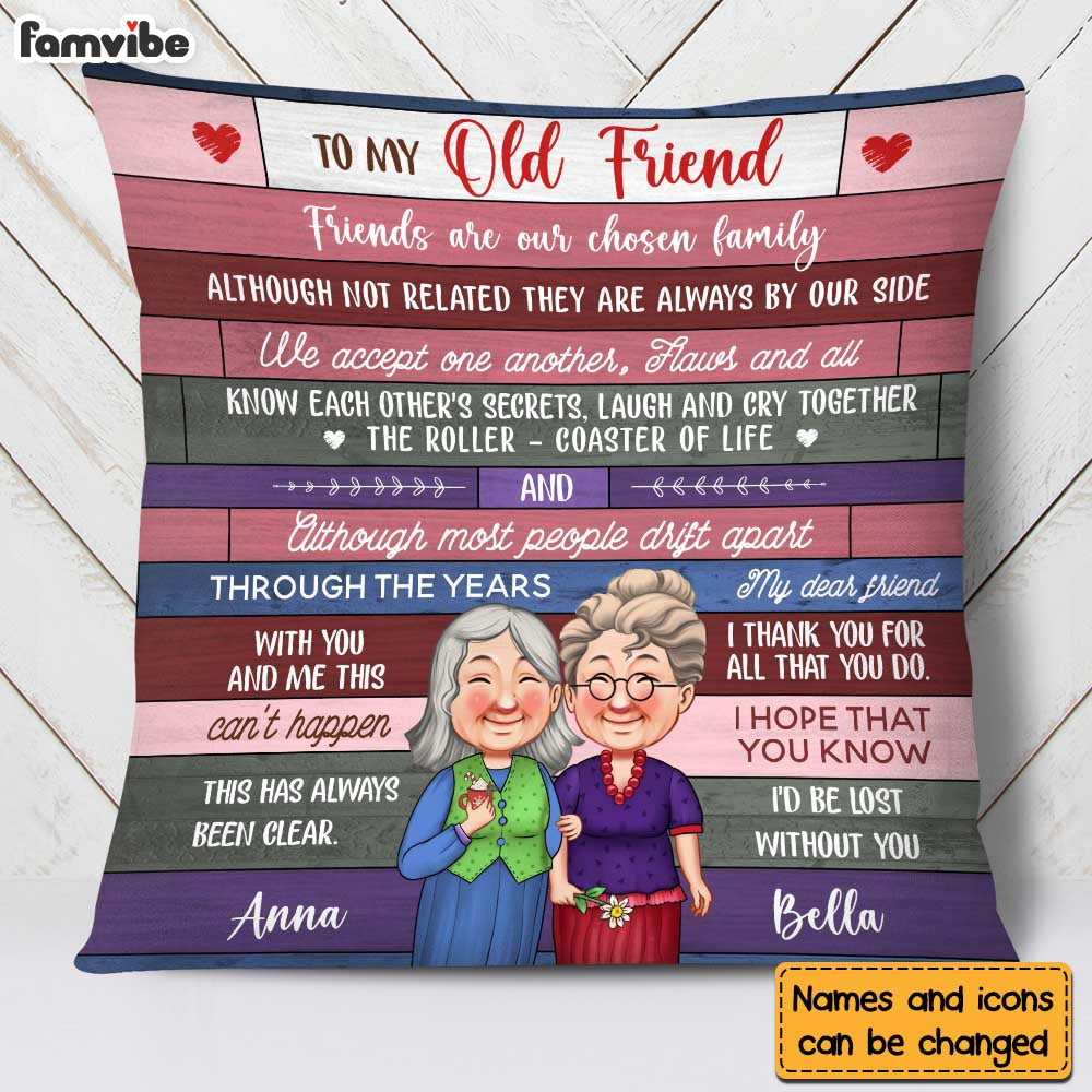 Personalized Gift For Old Friends The Roller-Coaster of Life Pillow 30480 Primary Mockup