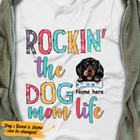 Personalized Dog Mom T Shirt FB31 26O36 thumb 1