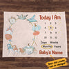 Personalized Baby Girl Milestone Today I Am Blanket OB202 87O34 1