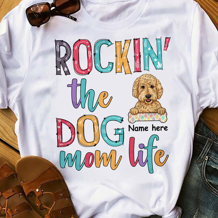 Personalized Dog Mom T Shirt FB31 26O36 1