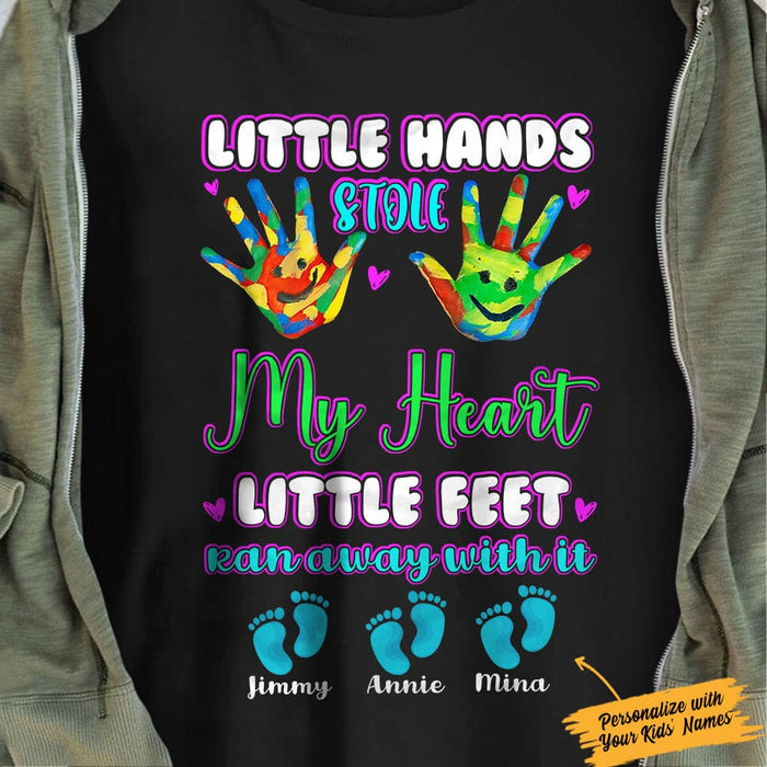 Personalized Grandparents Little Feet T Shirt JN161 81O34 1