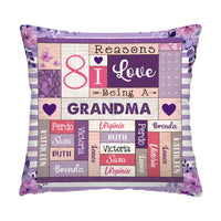 Personalized Gift For Grandma Reasons I Love Being A Grandma Pillow 30631 thumb 1