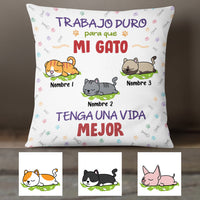 Personalized I Work Hard So My Cat Gato Spanish Pillow AP164 30O36 (Insert Included) thumb 1