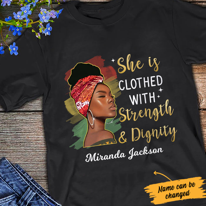 Personalized BWA Clothed  With Strength And Dignity T Shirt JL311 30O34 1
