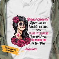 Personalized Picked A Fight Skull Girl Breast Cancer T Shirt AG252 29O53 thumb 1