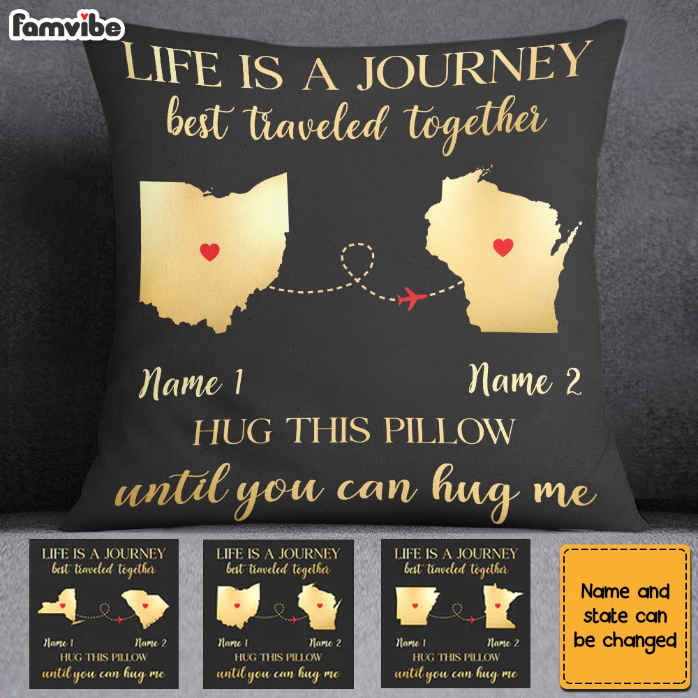 Personalized A Journey Long Distance  Pillow SB251 85O36