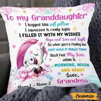 Personalized Unicorn Granddaughter Pillow NB161 24O47 thumb 1