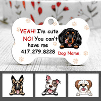 Personalized Dog I Am Cute  Bone Pet Tag NB61 85O57 thumb 1