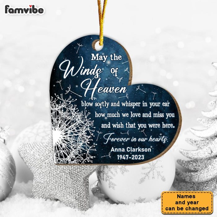 Personalized Dandelion Memorial May The Winds Of Heaven Ornament 30032 1