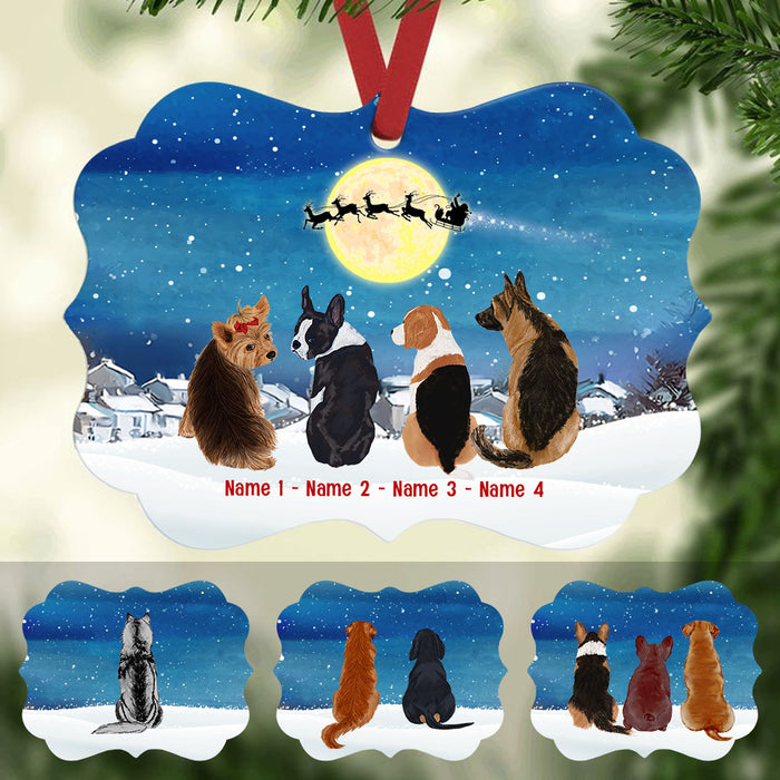 Personalized Dog Watching Santa Benelux Ornament NB146 81O53 1