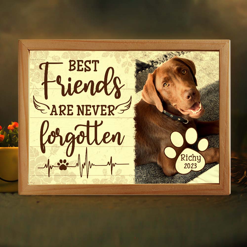 Personalized Gift For Dog Lovers Good Friends Are Never Forgotten Picture Frame Light Box 31526 Primary Mockup