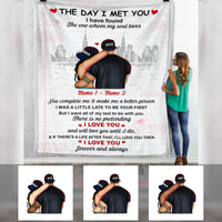 Personalized Couple The Day I Met You Blanket FB23 26O53 thumb 1