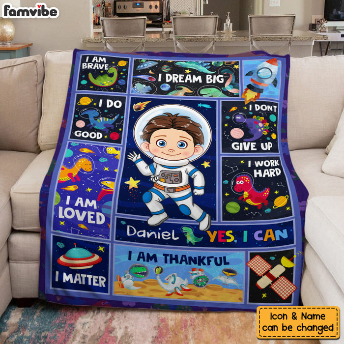 Personalized Inspiring Gift For Grandson I Do Good Astronaut Space Blanket 31160 1