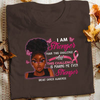 Personalized Challenge Me Breast Cancer BWA T Shirt AG101 28O58 thumb 1