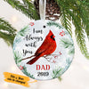 Personalized Always With You Cardinal Memorial Mom Dad Ornament NB62 85O53 1