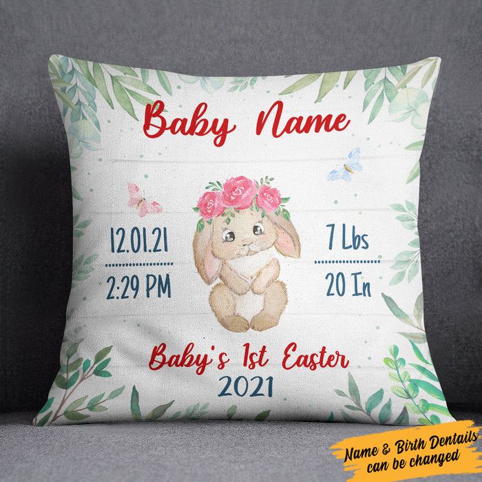 Personalized First Baby Easter Pillow FB254 65O36 (Insert Included) 1