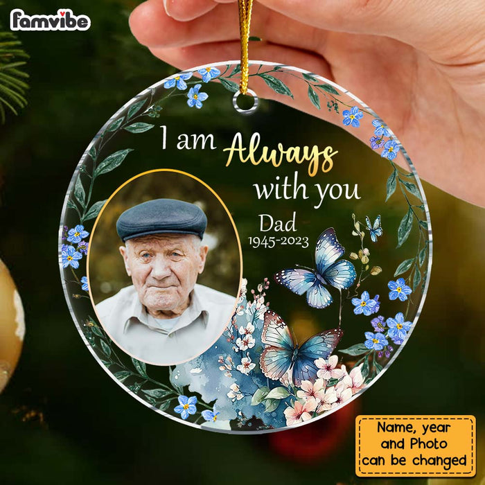 Personalized Memorial Butterflies Gift I'm Always With You Circle Ornament 30065 1
