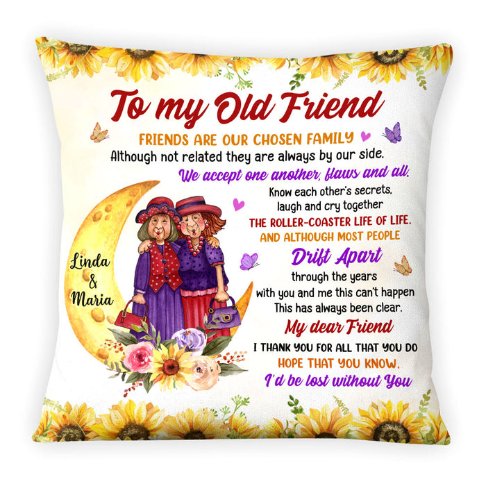 Personalized Gift To My Old Friend Sunflower Pillow 30418 1