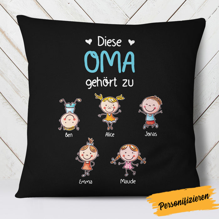 Personalized Oma German Grandma Belongs Pillow AP87 67O57 (Insert Included) 1