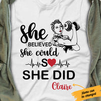 Personalized Gym Women White T Shirt JN304 85O47 thumb 1