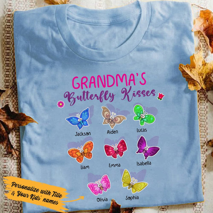 Personalized Grandma Butterfly White T Shirt JN171 85O53 1