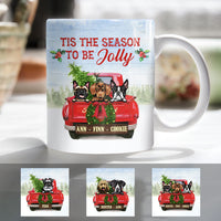 Personalized Dog  Red Truck Jolly Christmas Mug OB52 87O58 thumb 1