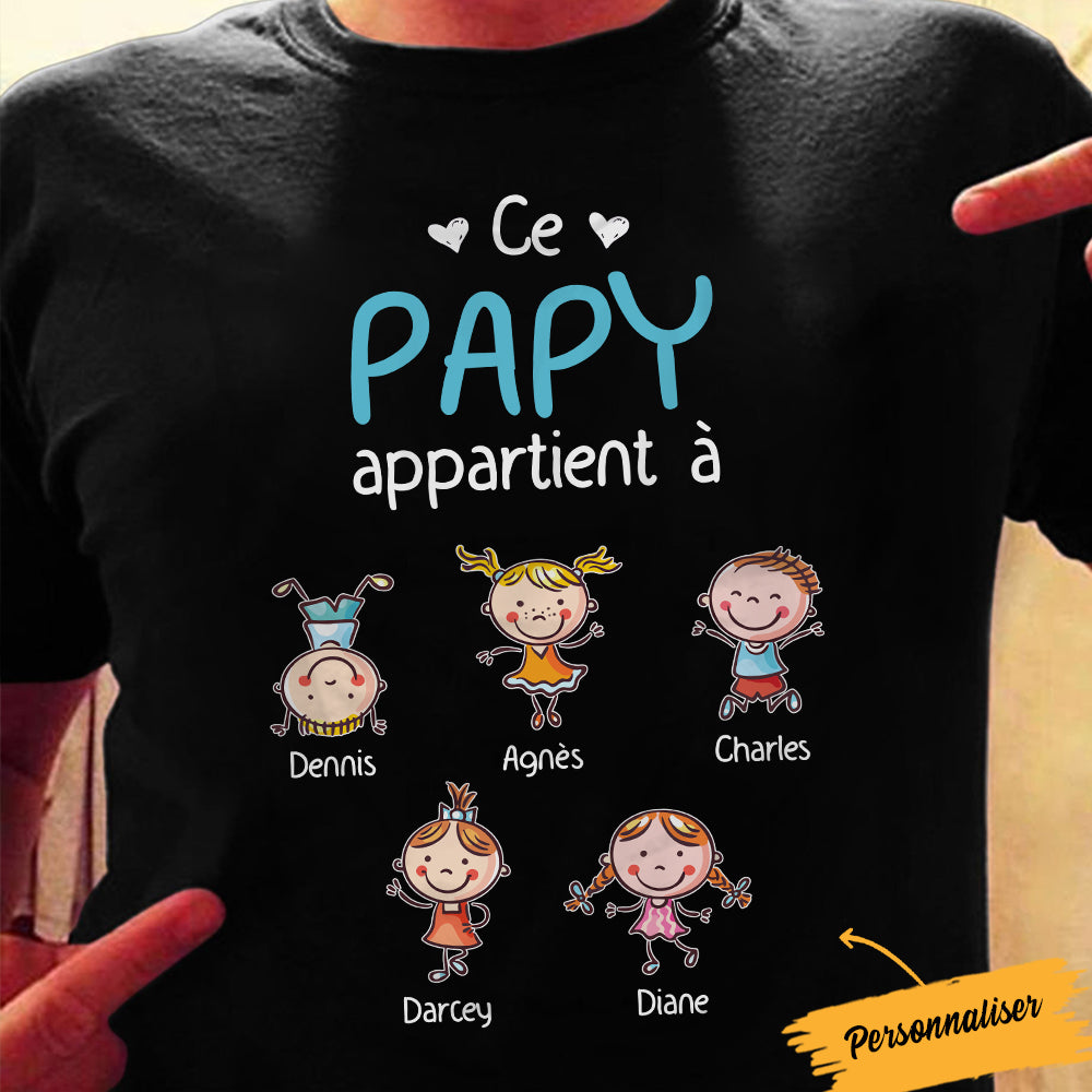 Personalized Papy French Grandpa Belongs Shirt Hoodie Sweatshirt AP89 67O57 Primary Mockup