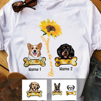 Personalized You Are My Sunshine Dog T Shirt JR251 67O34 thumb 1