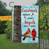 Personalized Memorial Mom Dad Cardinal Garden Flag JL131 85O47 thumb 1