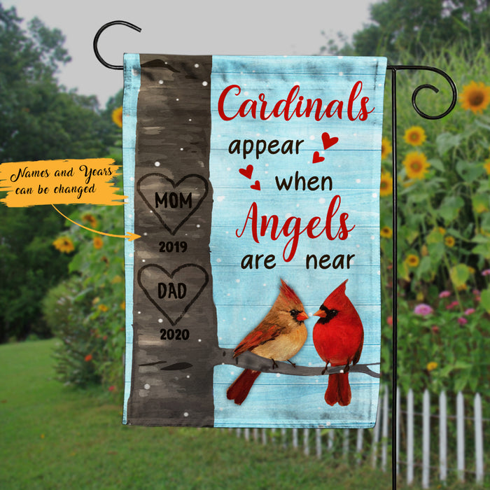 Personalized Memorial Mom Dad Cardinal Garden Flag JL131 85O47 1