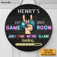 Personalized Game Room Round Wood Sign 25453 thumb 1