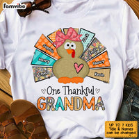 Personalized One Thankful Grandma Turkey T Shirt AG302 32O53 thumb 1