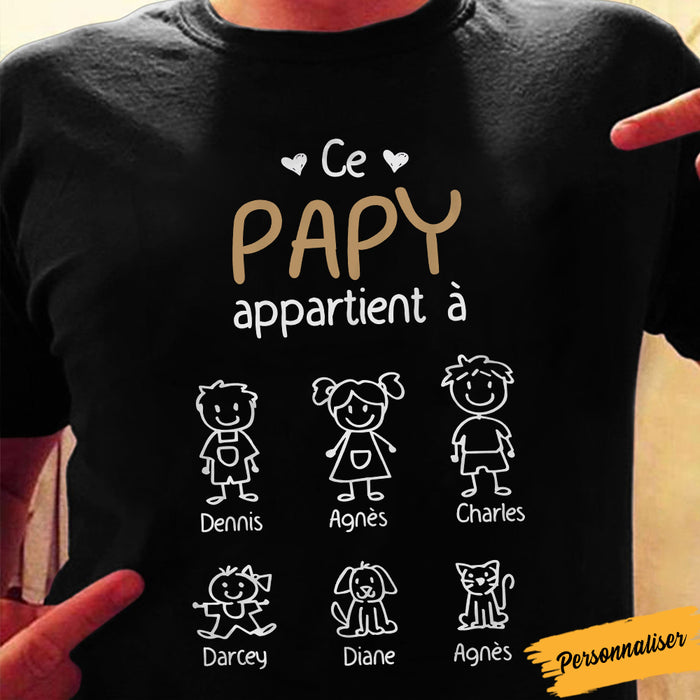 Personalized Mamie Papy French Grandma Grandpa Belongs Shirt - Hoodie - Sweatshirt AP913 30O57 1
