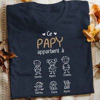 Personalized Mamie Papy French Grandma Grandpa Belongs Shirt - Hoodie - Sweatshirt AP913 30O57 thumb 1