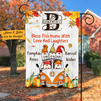 Personalized Thankful Fall Pumpkin Kisses Flag AG241 26O47 thumb 1
