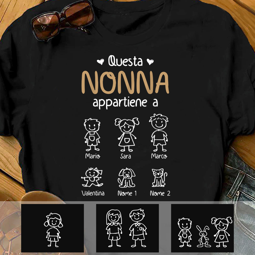 Personalized Nonna Nonno Italian Grandma Grandpa Shirt Hoodie Sweatshirt AP914 30O57 Primary Mockup