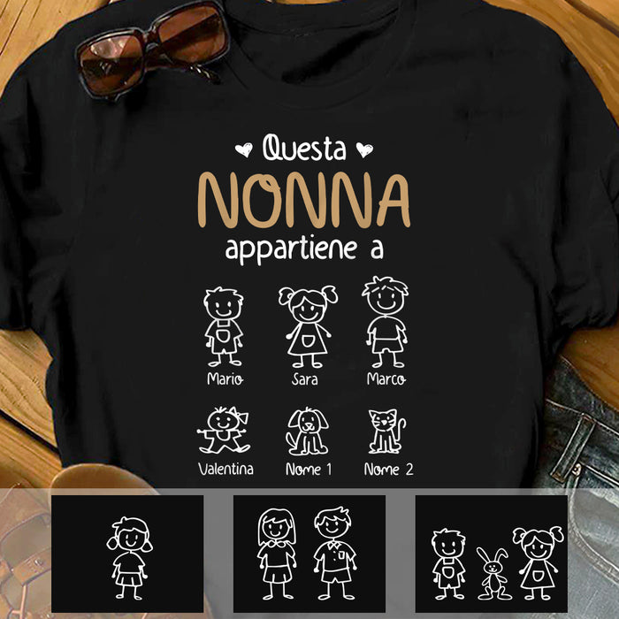 Personalized Nonna Nonno Italian Grandma Grandpa Shirt - Hoodie - Sweatshirt AP914 30O57 1