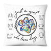 Personalized Gift For Dog Lover Just A Girl Who Loves Dogs Pillow 31512 1