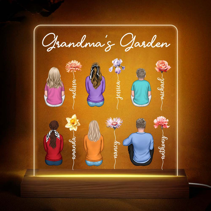 Personalized Gift For Grandma's Garden Plaque LED Lamp Night Light 32287 1