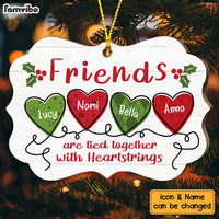 Personalized Sisters Friends Are Tied Together MDF Ornament NB51 87O36 thumb 1