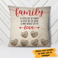 Personalized Family Whole Lot Of Love  Pillow DB72 29O60 (Insert Included) thumb 1